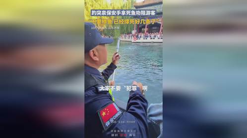 关于趵突泉保安劝阻喂鱼的问题