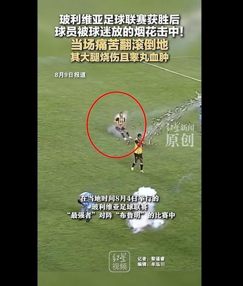 玻利维亚足球联赛球员被烟花击中